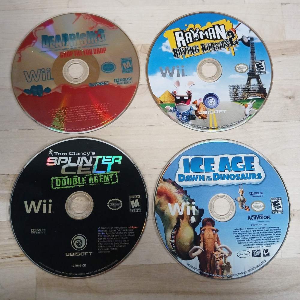 Wii Video Game Disc ONLY- Set Of 4- Tested
